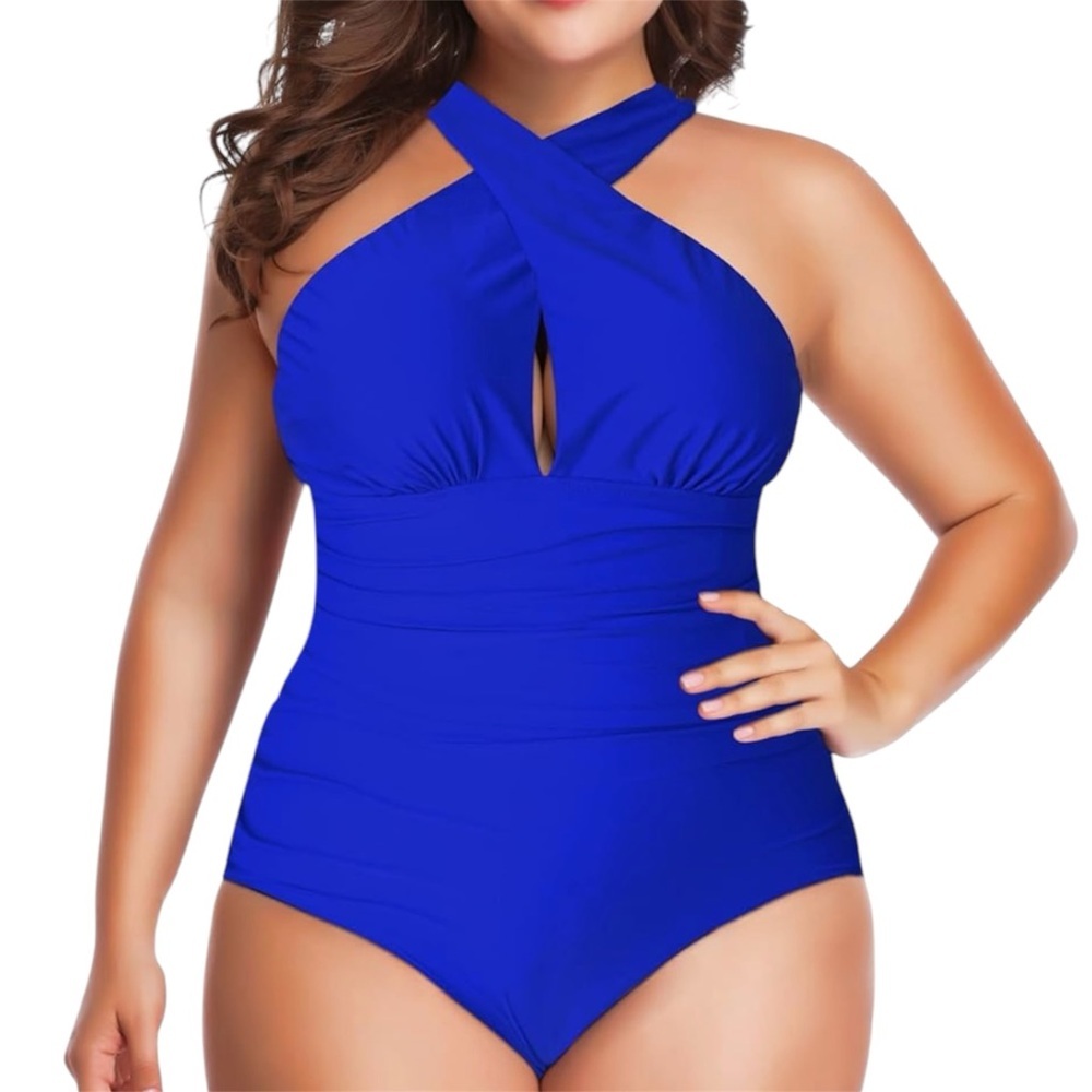 Boutique Royal Blue One Piece Swimsuit NWT